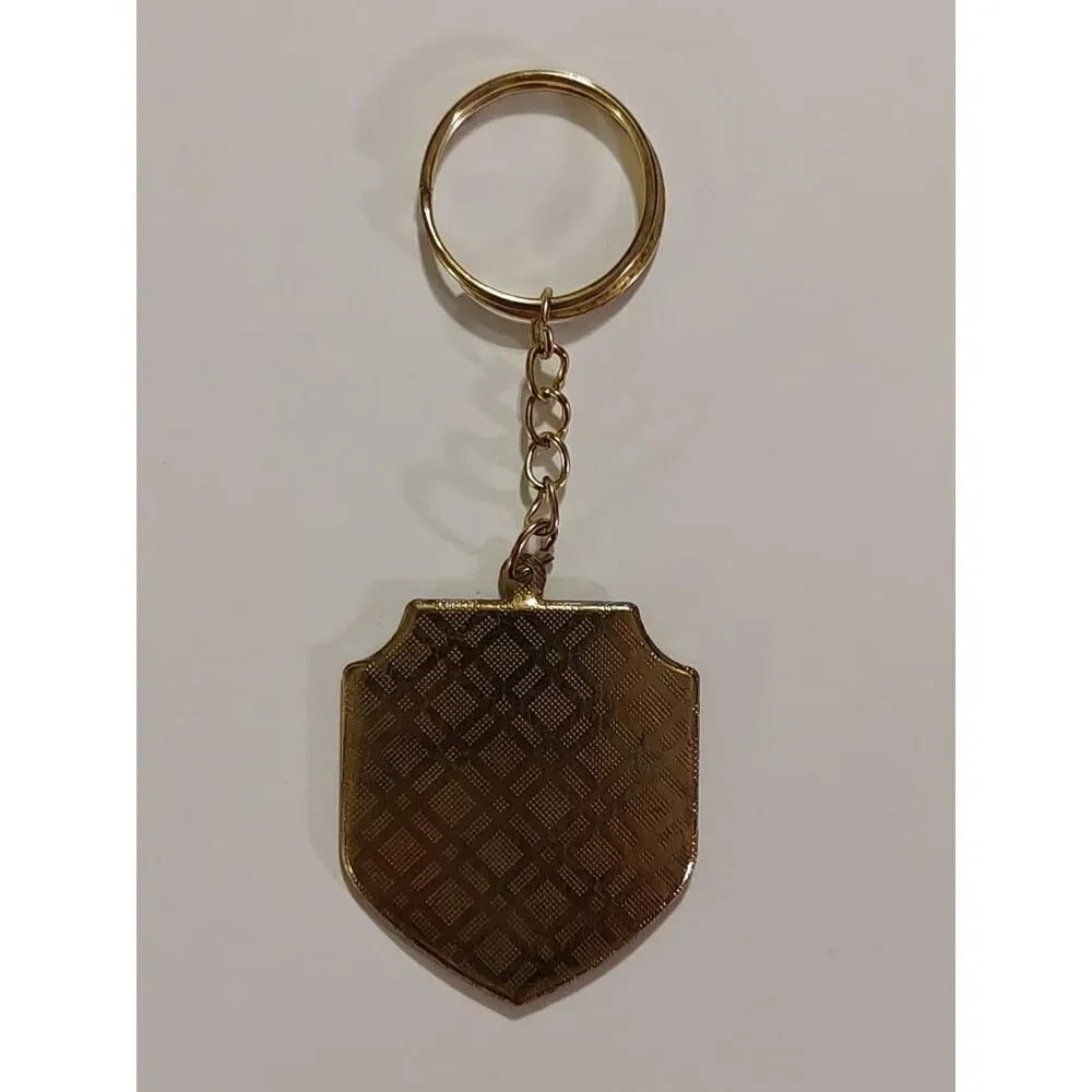 Gold Tone Metal United States Deputy Sheriffs Association Shield Badge Keychain